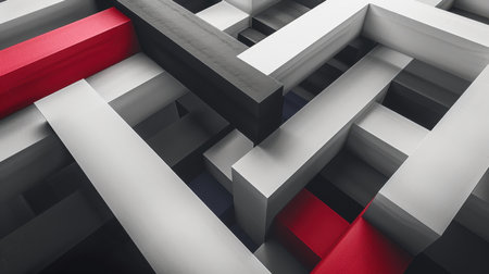 Abstract background. Intersecting straight lines. 3d illustration.の素材