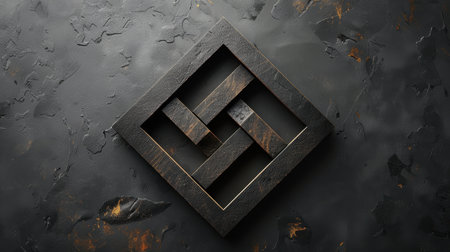 The logo is designed as a simple geometric symbol. Abstract symbol on an isolated background.の素材