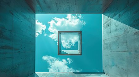 Stylish interior design of the living room with abstract paintings on the wall. A painting with an abstract pattern on the wall in a stylish interior.の素材