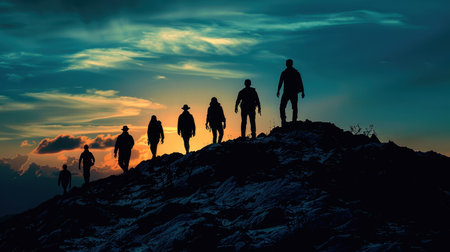 A business leader in a formal suit and his subordinates. The concept of business leadership.の素材