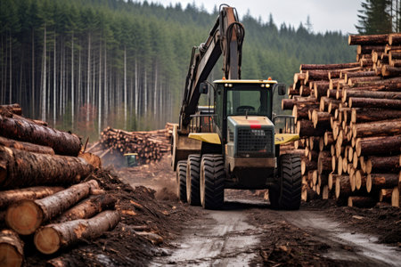 Management of Logging Complexes: Process Optimization and Resource Management**: - Research on optimal management strategies to increase productivity and reduce resource consumption. - Assessment of the impact of management decisions on economic efficiency and the environmental sustainability of logging processes --ar 3:2 --v 5.2 Job ID: 8996ef14-9ef0-4cda-aec9-d271ce231cacの素材