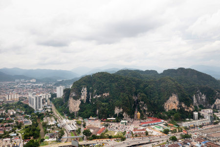 Aerial view of the Batu Cave Hindu Temple in Kuala Lumpur. Malaysiaの写真素材
