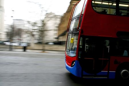 Bus in motion
