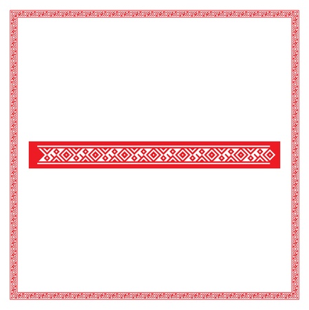 an old embroidery Russian Folk geometric ornament のイラスト素材