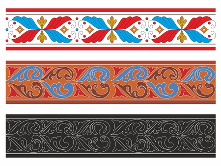 a colorful decorative ornament with floral elementsのイラスト素材