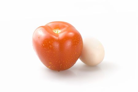 Eggs and tomatoesの写真素材
