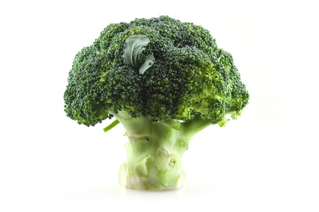  A fresh broccoli in white backgroundの写真素材