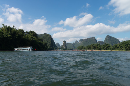Boats in the riverの写真素材