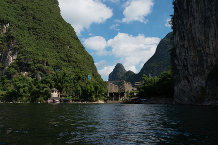 House beside the riverの写真素材