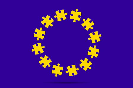 Abstract flag of the European Unionの写真素材