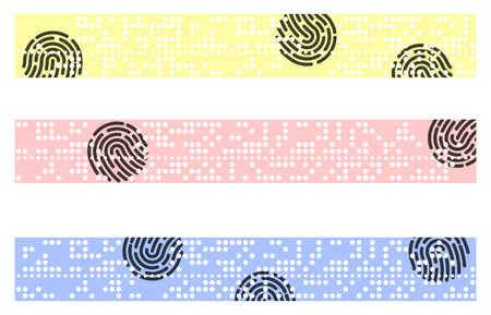 Perforated punched tape, digital footprintのイラスト素材