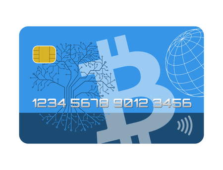 Abstract credit card, bitcoinsのイラスト素材