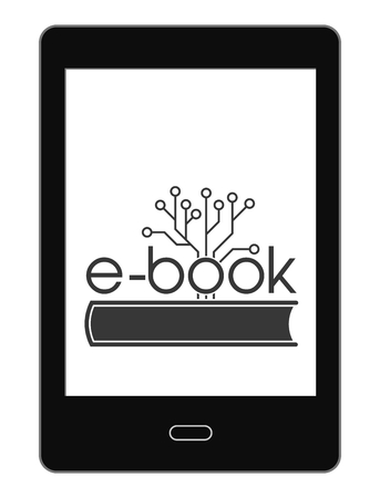 Icon eBook, printed circuit like treeのイラスト素材