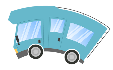 Caravan car confort travel on holiday, speed motionのイラスト素材