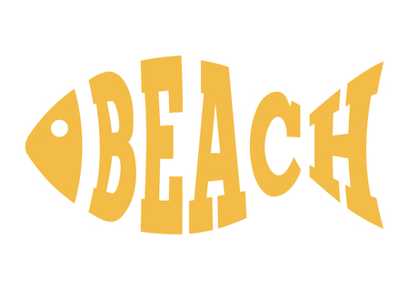 Abstract fish text beach, travel and holidayのイラスト素材