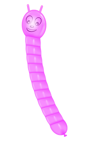 Pink air balloon worm, celebrationの写真素材