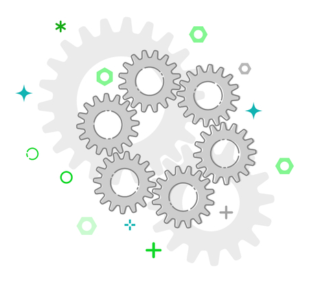 Symbol maintenance gears, illustration flat styleのイラスト素材