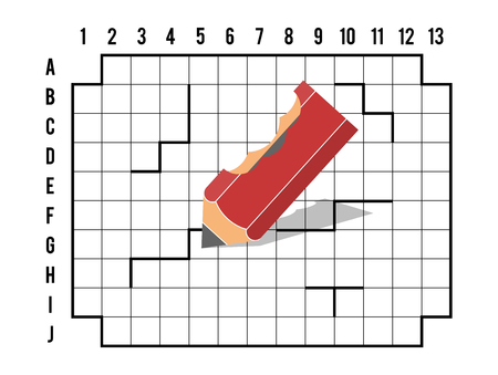 Bitten pencils and crossword, concept nervous and stress, vector illustrationのイラスト素材