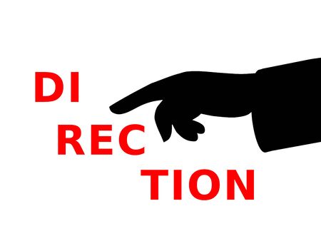 Pointing finger at text direction, vector illustrationのイラスト素材