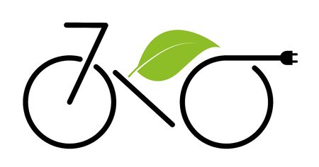 Electric bike, simple icon, ecology transportのイラスト素材