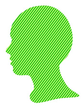 Silhouette of human head, vector illustrationのイラスト素材