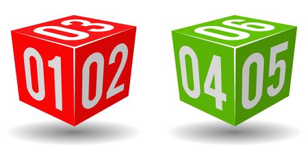 Abstract 3d cube in perspective, infographic template, vector illustrationのイラスト素材