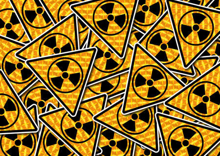Sign radiation symbol, background illustrationの写真素材