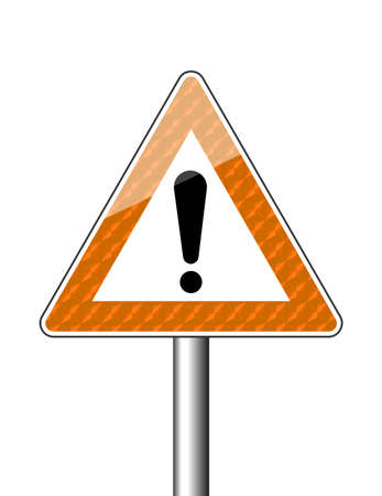 Road sign other dangers, illustrationの写真素材