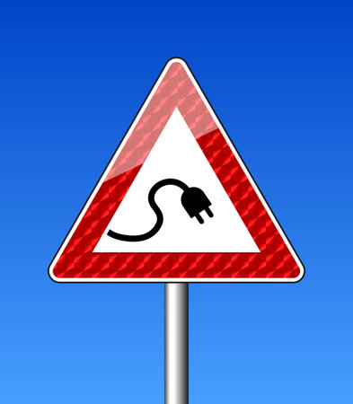 Road sign charging your electric car, illustrationの写真素材