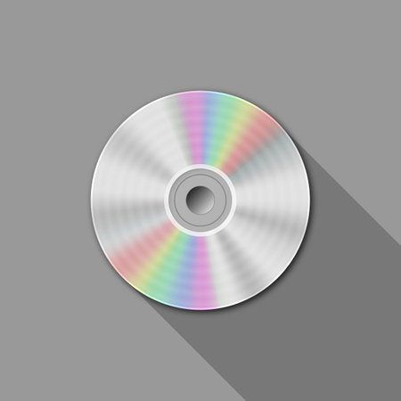 Realistic cd disc illustrationの写真素材
