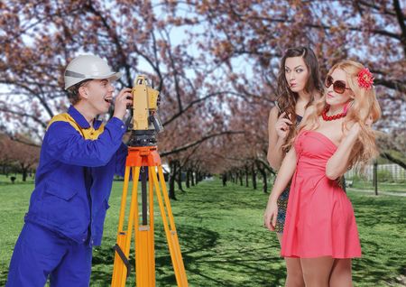 Builder pictures of girlsの写真素材