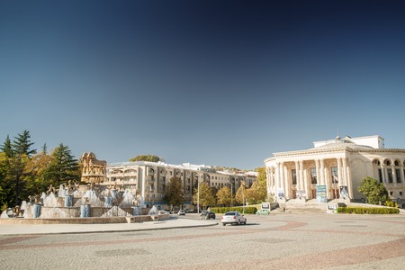 Wonderful nature of the Georgian Tbilisi Batumi Kutaisi Alazan Alazan Valleyの写真素材