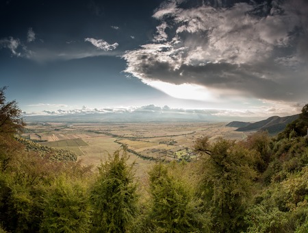 Wonderful nature of the Georgian Tbilisi Batumi Kutaisi Alazan Alazan Valleyの写真素材