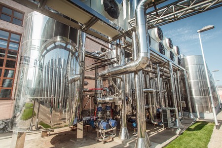 modern wine production South Ukraine stainless steel tanksのeditorial素材