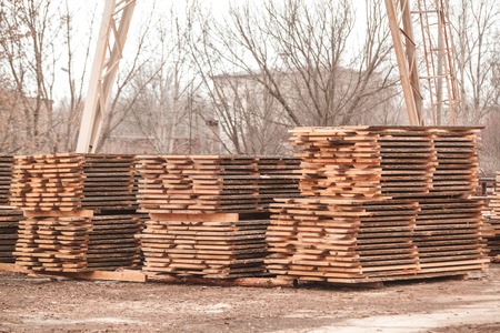 warehouse wood planks outdoor materialの写真素材