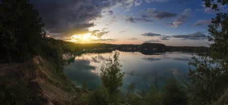 Sunrise on the lake Ukraine