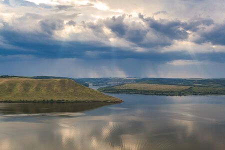 Bakota Dnister river Ukraine Podilの写真素材