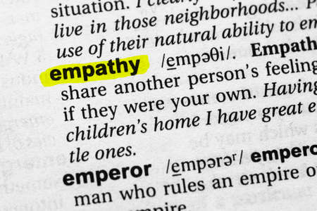 Highlighted word empathy concept and meaning.の写真素材