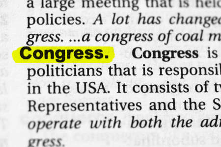 Highlighted word congress concept and meaning.の写真素材