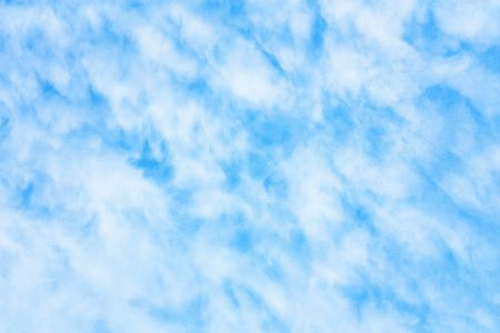 Blue sky and white cloudの写真素材