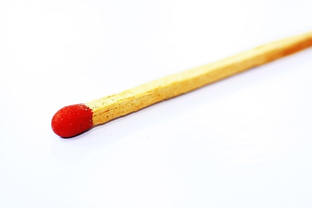 Wooden matches on white backgroundの写真素材