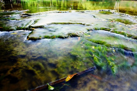 Water fall in spring seasonの写真素材