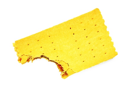 a pile of sandwich biscuit  with white background の写真素材