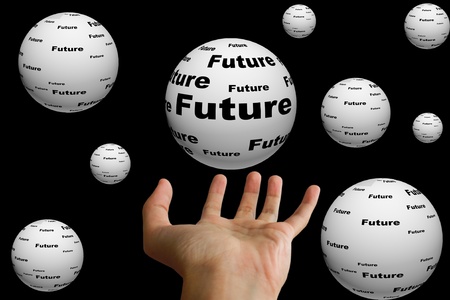 The future in handの写真素材