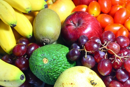 Assortment of fresh fruit の写真素材