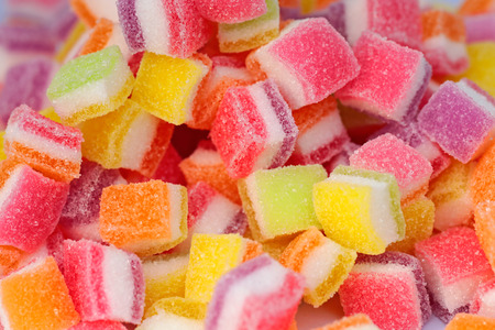 colorful of jelly and sugarの写真素材