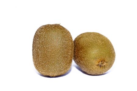 Kiwi fruit isolated on white backgroundの写真素材