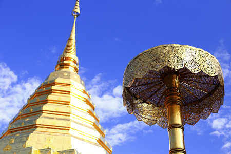 Wat Phra That Doi Suthep is the popular tourist destination of Chiang Mai Thailandの写真素材
