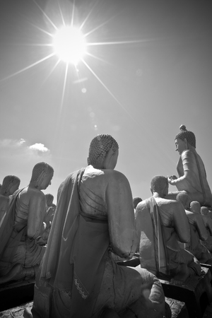 Buddha park Buddhist monument,Nakhon Nayok Memorial Buddha stature Pang patron 1,250 for the saintsの写真素材