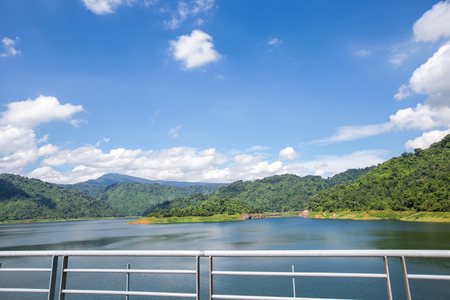 Beautiful landscape of Khundanprakarnchon dam, Thailandの写真素材